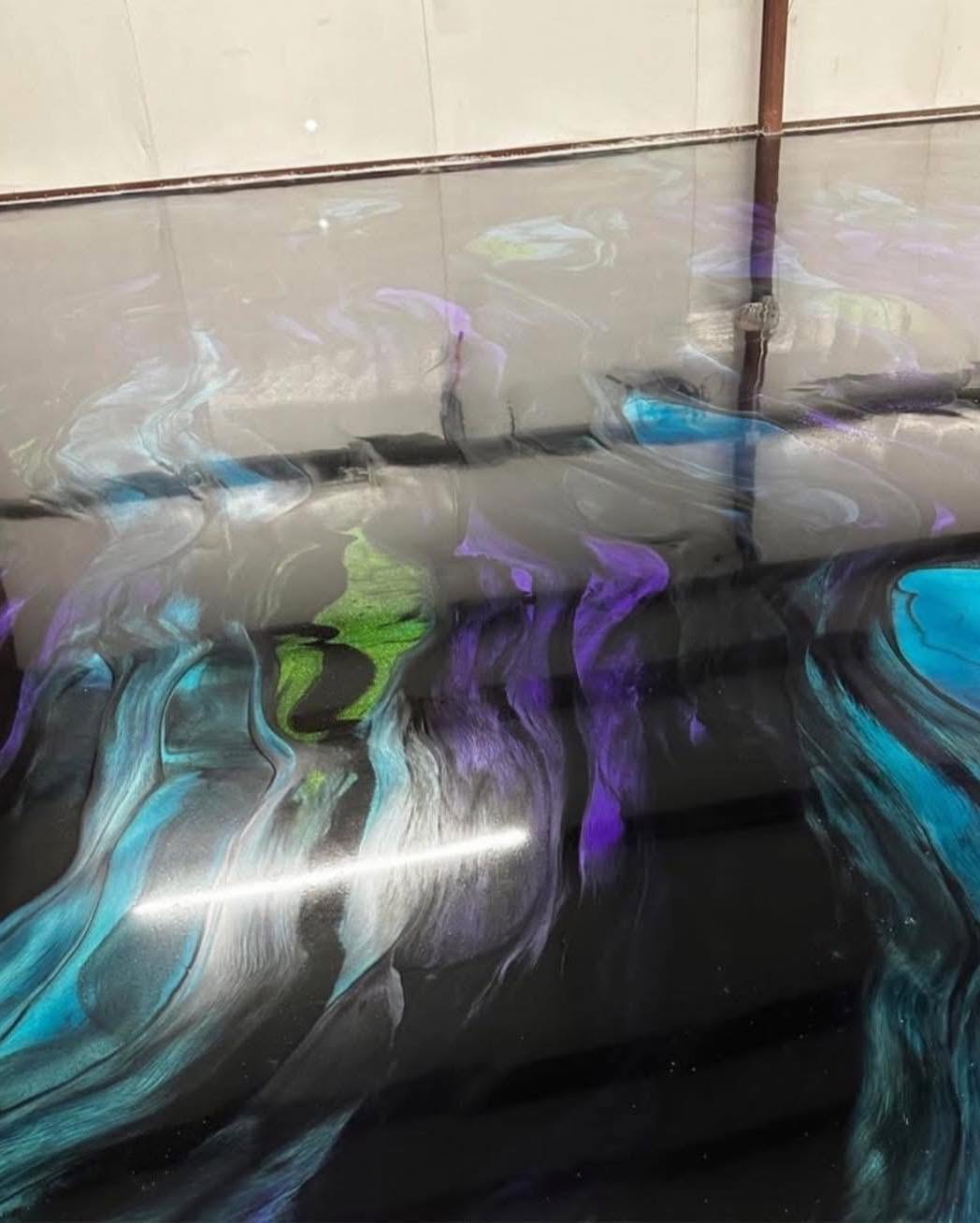 Galaxy Metallic epoxy floor by Solidus Coatings